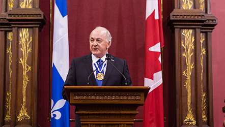 Québec, le 22 juin 2017. – Le président du Conseil de l’Ordre, Jean-Guy Paquet, G.O.Q., souhaite la bienvenue à l’auditoire.